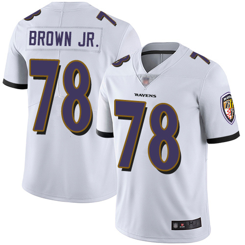 Baltimore Ravens Limited White Men Orlando Brown Jr. Road Jersey NFL Football 78 Vapor Untouchable